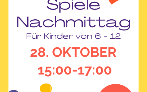 Flyer für den Spiele-Nachmittag